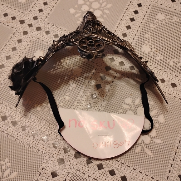 🆕 Silver Steampunk Eye Half Mask, New - Picture 9 of 10